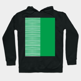 Green and white stripes effect Hoodie